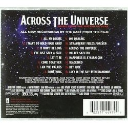 Across the Universe Ścieżka dźwiękowa (Various Artists) - Tylna strona okladki plyty CD