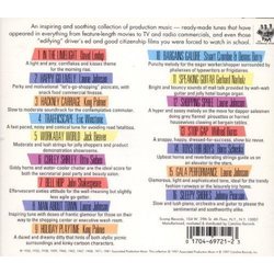 Music for TV Dinners Ścieżka dźwiękowa (Various Artists) - Tylna strona okladki plyty CD