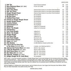 Pete Johnson - Radio Broadcasts, Film Soundtracks, Alternate Takes Soundtrack (Pete Johnson) - CD Back cover