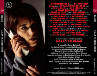 Scream Soundtrack (Marco Beltrami) - CD Back cover