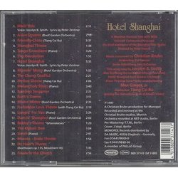 Hotel Shanghai Ścieżka dźwiękowa (Christian Bruhn) - Tylna strona okladki plyty CD