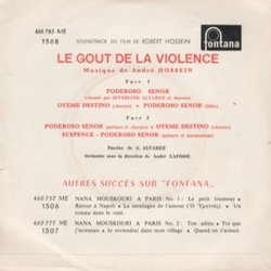Le Got de la Violence Ścieżka dźwiękowa (Andr Hossein) - Tylna strona okladki plyty CD
