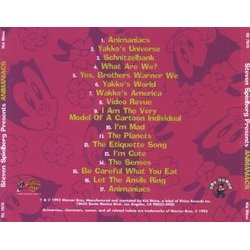 Animaniacs Soundtrack (Various Artists) - CD Back cover