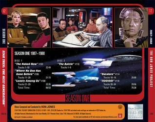 Star Trek: The Next Generation Ścieżka dźwiękowa (Ron Jones) - Tylna strona okladki plyty CD