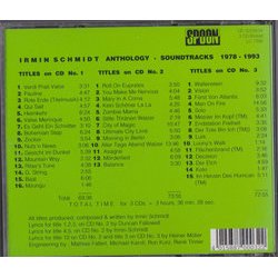 Irmin Schmidt - Anthology Soundtrack (Irmin Schmidt) - CD Back cover
