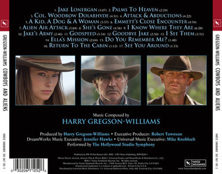 Cowboys & Aliens Ścieżka dźwiękowa (Harry Gregson-Williams) - Tylna strona okladki plyty CD