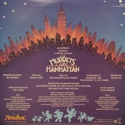 The Muppets Take Manhattan Soundtrack (Original Cast, Jeff Moss, Jeff Moss) - CD Back cover