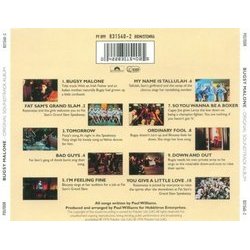 Bugsy Malone Trilha sonora (Paul Williams) - CD capa traseira
