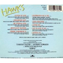 Hawks Soundtrack (Barry Gibb) - CD Back cover