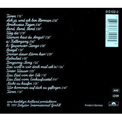 Die Seltsamen Abenteuer des Herman Van Veen Ścieżka dźwiękowa (Erik van der Wurff, Herman Van Veen) - Tylna strona okladki plyty CD