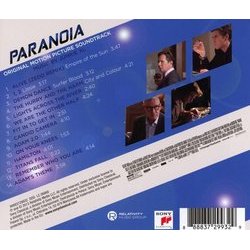 Paranoia Soundtrack (Various Artists,  Junkie XL) - CD Back cover