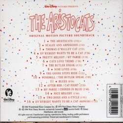 The AristoCats Soundtrack (George Bruns, Richard M. Sherman, Robert B. Sherman) - CD Back cover