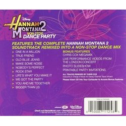 Hannah Montana 2 - Non-Stop Dance Party Colonna sonora (Hannah Montana) - Copertina posteriore CD