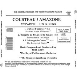 Cousteau: Amazon - Part 2: The Indian サウンドトラック (John Scott) - CD裏表紙