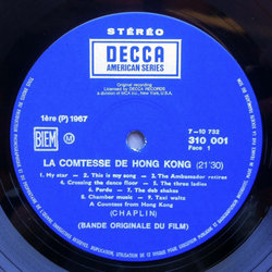 La Comtesse De Hong Kong サウンドトラック (Charles Chaplin) - CDインレイ
