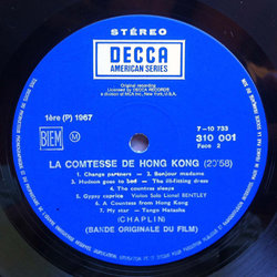 La Comtesse De Hong Kong Soundtrack (Charles Chaplin) - cd-inlay
