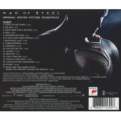 Man of Steel Ścieżka dźwiękowa (Hans Zimmer) - Tylna strona okladki plyty CD