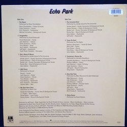 Echo Park サウンドトラック (David Ricketts) - CD裏表紙