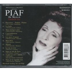 Piaf De Musical Soundtrack (Various Artists, Liesbeth List, dith Piaf) - CD Back cover