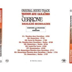 Vaudou aux Carabes Colonna sonora (Marc Cerrone) - Copertina posteriore CD