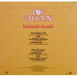 Joy et Joan Ścieżka dźwiękowa (Franois Valry) - Tylna strona okladki plyty CD