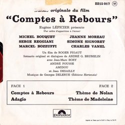 Compte  Rebours Ścieżka dźwiękowa (Georges Delerue) - Tylna strona okladki plyty CD