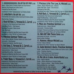 Freeshow Seymour Presents Ścieżka dźwiękowa (Various Artists) - Tylna strona okladki plyty CD