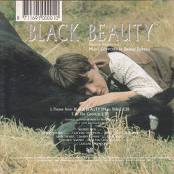 Black Beauty Ścieżka dźwiękowa (Danny Elfman) - Tylna strona okladki plyty CD