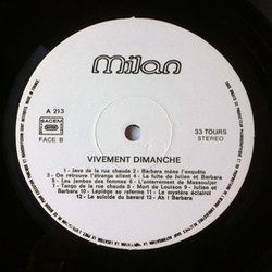 Vivement Dimanche! Ścieżka dźwiękowa (Georges Delerue) - wkład CD