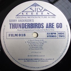 Thunderbirds are Go サウンドトラック (Barry Gray) - CDインレイ
