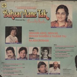 Bahaar Aane Tak Ścieżka dźwiękowa (Various Artists, Rajesh Roshan) - Tylna strona okladki plyty CD