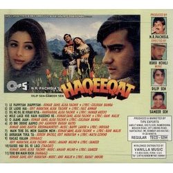 Haqeeqat Ścieżka dźwiękowa (Various Artists, Dilip Sen, Sameer Sen) - Tylna strona okladki plyty CD