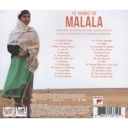 He Named Me Malala Soundtrack (Thomas Newman) - CD Back cover