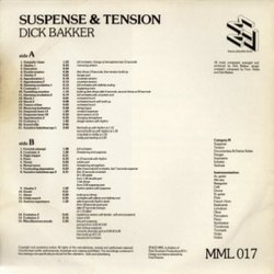 Suspense & Tension Soundtrack (Dick Bakker) - CD Back cover