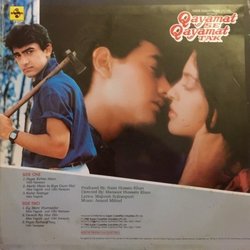 Qayamat Se Qayamat Tak Soundtrack (Anand Milind, Udit Narayan, Majrooh Sultanpuri, Alka Yagnik) - CD Back cover