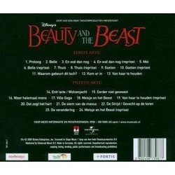 Beauty and the Beast Trilha sonora (Alan Menken) - CD capa traseira