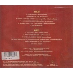 Julie / Roti Soundtrack (Various Artists, Anand Bakshi, Harindranath Chattopadhyay, Laxmikant Pyarelal, Rajesh Roshan) - CD Back cover