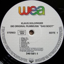 Das Boot サウンドトラック (Klaus Doldinger) - CDインレイ
