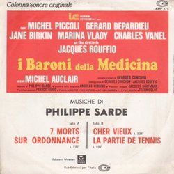 I Baroni Della Medicina Ścieżka dźwiękowa (Philippe Sarde) - Tylna strona okladki plyty CD