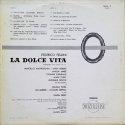 La Dolce Vita Soundtrack (Nino Rota) - CD Back cover