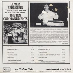 The Ten Commandments Ścieżka dźwiękowa (Elmer Bernstein) - Tylna strona okladki plyty CD