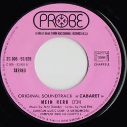 Cabaret サウンドトラック (Ralph Burns, John Kander, Liza Minnelli) - CDインレイ