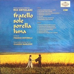 Fratello Sole Sorella Luna サウンドトラック (Riz Ortolani) - CD裏表紙