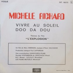 L'Explosion サウンドトラック (Various Artists, Michle Richard, Henri Salvador) - CD裏表紙