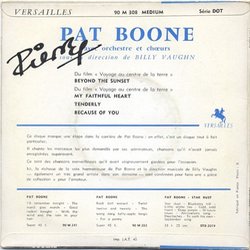 Pat Boone: Voyage au Centre de la Terre Ścieżka dźwiękowa (Pat Boone, Bernard Herrmann) - Tylna strona okladki plyty CD