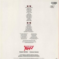 Midnight Run Ścieżka dźwiękowa (Danny Elfman) - Tylna strona okladki plyty CD