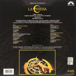 La Chiesa サウンドトラック (Keith Emerson, Philip Glass,  Goblin, Fabio Pignatelli) - CD裏表紙