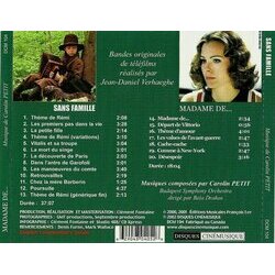 Sans famille / Madame de... Soundtrack (Carolin Petit) - CD Back cover
