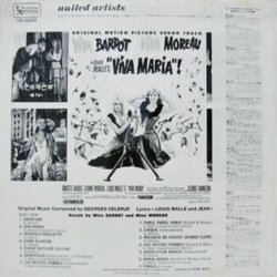 Viva Maria! Soundtrack (Georges Delerue) - CD Trasero