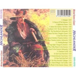 Highlander サウンドトラック (Queen , Michael Kamen) - CD裏表紙